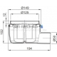 ACO EasyFlow trapa apakšdaļa ar pretsmakas sifonu, DN50, horizontāla 0,8l/s