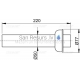 Alcaplast Pipe with rosette DN50 L=220mm d90 P047