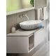AQUATICA stone mass sink KAROLINA-2 60x40 White