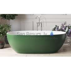 AQUATICA laisvai stovinti vonia CORELIA 169x87 (Moss Green-White)