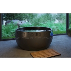 AQUATICA free standing bathtub AURA ROUND 160x160 (black)