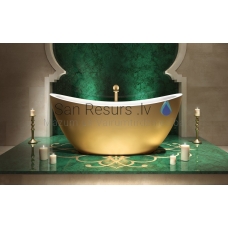 AQUATICA free standing bathtub PURESCAPE 171 183x100 (Yellow Gold-White)