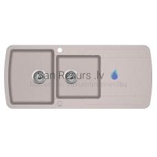 Aquasanita stone mass kitchen sink LIRA 1150 Ora 116x50 cm