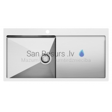 Aquasanita stainless steel kitchen sink LUNA 1000 100x51 cm