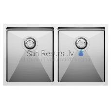 Aquasanita stainless steel kitchen sink ENNA 750 76x45 cm