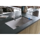 Aquasanita stone mass kitchen sink DELICIA 750 Ora 74x45.5 cm