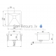 Aquasanita stainless steel kitchen sink AIRA 450 45x51 cm