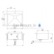 Aquasanita stainless steel kitchen sink AIRA 550 55x51 cm