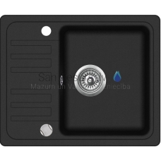 Stone mass kitchen sink BARI 57.5x46 cm (black granit)