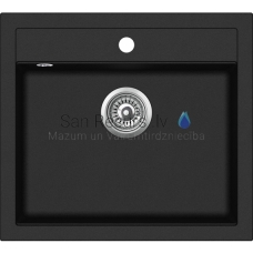 Stone mass kitchen sink TORINO 51x56.5 cm (black granit)