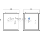 Aqua Rodos Glorija ZU-45 Mirror cabinet corner, 45cm