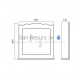 Aqua Rodos Classic  65 Mirror with shelf (nut)  