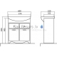 Aqua Rodos Classic  60 cabinet with sink  (white)  