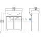 Aqua Rodos cabinet Classic New 65 with sink, 65cm