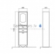 Aqua Rodos Classic (R) tall cabinet (white)  