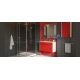 Aqua Rodos Parīze  65 cabinet with sink  (red)  
