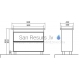 Aqua Rodos Parīze  85 cabinet with sink  (black)  