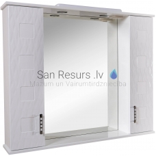 Aqua Rodos mirror Asoļ 100 with shelves and lighting