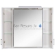 Aqua Rodos mirror Asoļ 100 with shelves and lighting