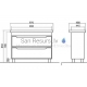 Aqua Rodos cabinet Avalon with sink, 100cm