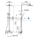 KFA thermostatic mixer with shower system CASSINI