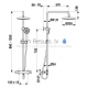 KFA thermostatic shower faucet with shower system MOZA (chrome)