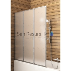 KFA STANDARD стенка для ванны матовый хром полистирольное стекло 121-122x139 