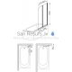 KFA MODERN 2 стенка для ванны белая прозрачное стекло 81-82x140 