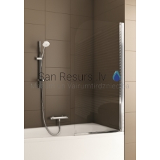 KFA MODERN 1 стенка для ванны хром / прозрачное стекло 67-68x140  