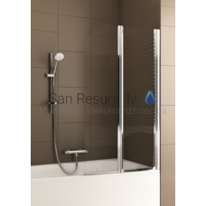 KFA MODERN 2 стенка для ванны хром / прозрачное стекло 81-82x140  