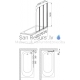 KFA MODERN 3 стенка для ванны хром / прозрачное стекло 120,5-121,5x140  