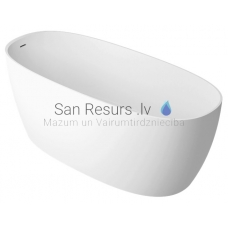 BLU stone mass bathtub MIRA 1600 with overflow