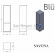 BLU high cabinet SAVONA II 404x402x1501 (Coconut white)