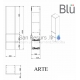 BLU high cabinet ARTE 350x328x1550 (Ocean green)