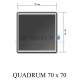 BLU зеркало с LED QUADRUM 700x700