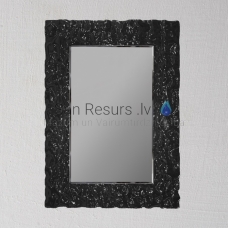 BLU mirror EDEN with decorative glass frame 650x800 (black)