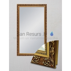 BLU mirror RETRO with decorative glass frame 1000x500