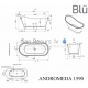 BLU stone mass bathtub ANDROMEDA 1600