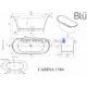 BLU stone mass bathtub CARINA 1600