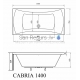 BLU aкриловая прямоугольная ванна CABRIA 1400x750