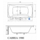BLU aкриловая прямоугольная ванна CABRIA 1900x900