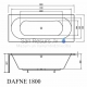 BLU acrylic rectangular bathtub DAFNE 1800x800
