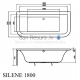 BLU aкриловая прямоугольная ванна SILENE 1800x850