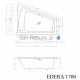 BLU aкриловая ванна EDERA 1700x1300 L/R
