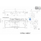 BLU stone mass sink LYRA 1400x500