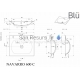 BLU stone mass sink NAVARRO  600x500
