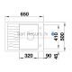 BLANCO granite kitchen sink Elon 45S SILGRANIT PuraDur dark rock 65x50