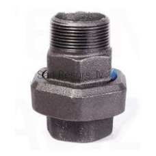 Cast iron connection with screw (black) FM DN15 (1/2”)