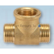 Brass branch 1/2”Mx1/2”Fx1/2”M