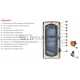 SUNSYSTEM standing solar water heater SON 1500 with two heat exchangers